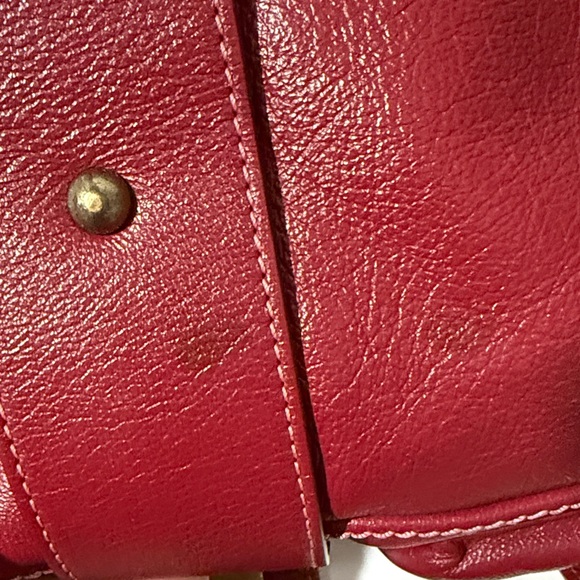 RARE Marc Jacobs Adina Leather Saddle Shoulder Bag red medium - Picture 7 of 12